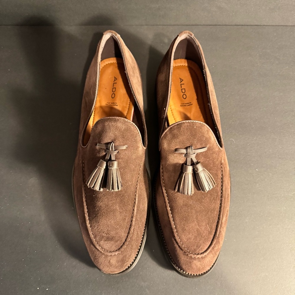 Aldo Brown Tassel Slip-On Loafers